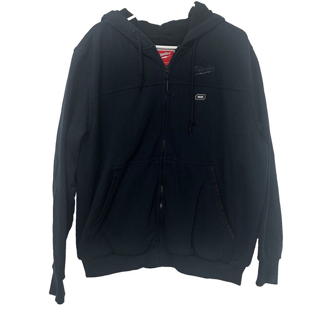 Milwaukee Men's M12 Heated Hoodie Sweatshirt Black Full Zip Thermal Workwear XL